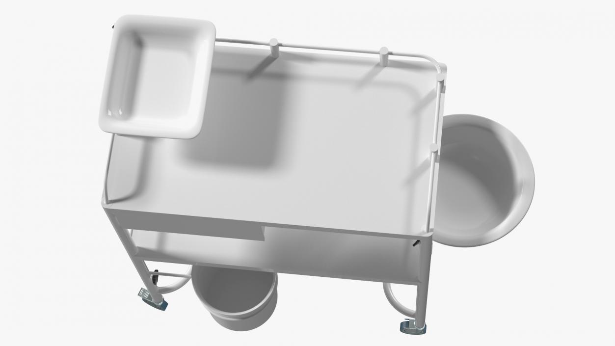 Medical Instrument Trolley White 3D