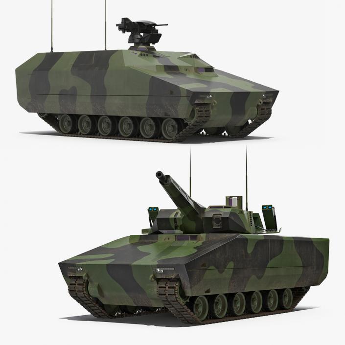 KF41 Lynx Tank Rigged 3D Models Collection 3D