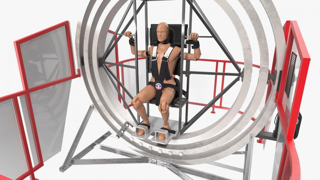 3D model Astronaut Training Device with Mannequin