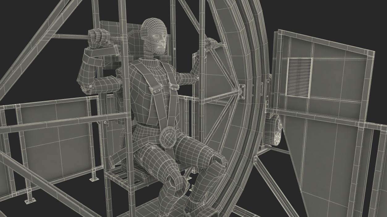 3D model Astronaut Training Device with Mannequin