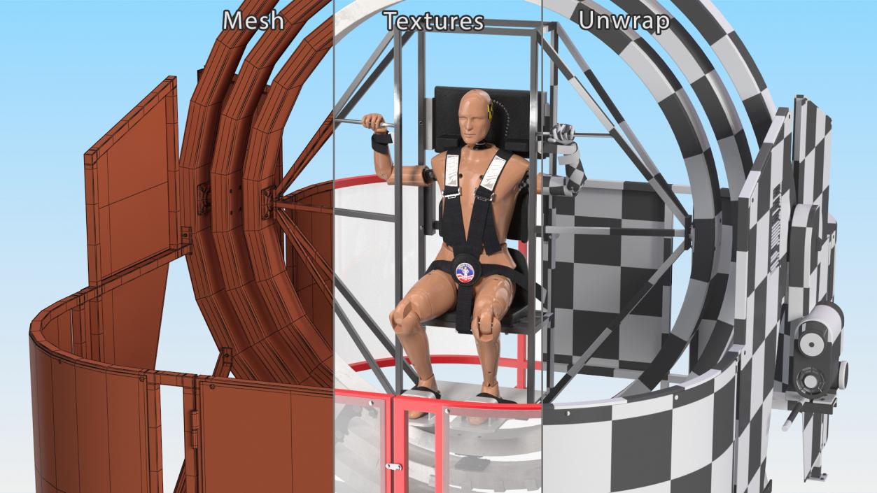 3D model Astronaut Training Device with Mannequin