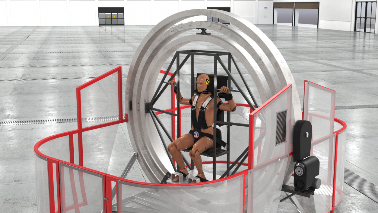 3D model Astronaut Training Device with Mannequin