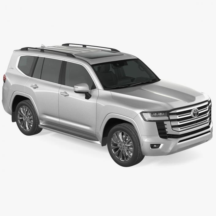 3D Toyota Land Cruiser Silver Light Off