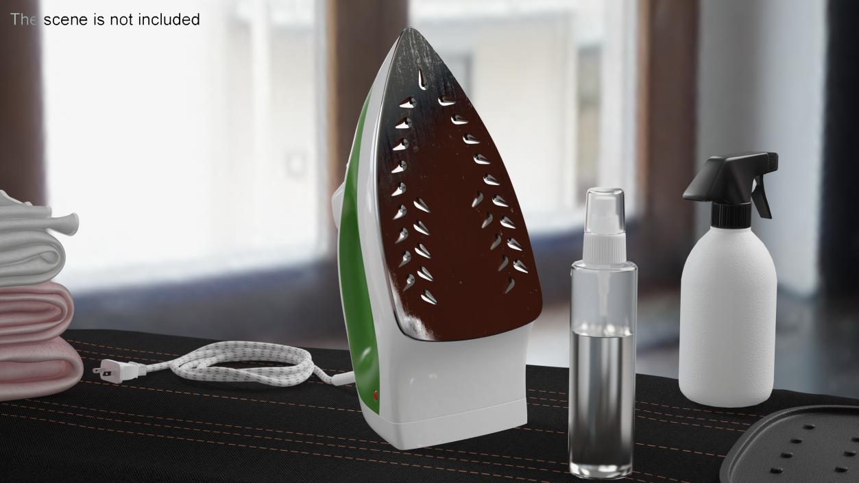 3D Steam Iron Green