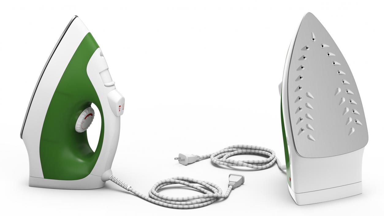 3D Steam Iron Green