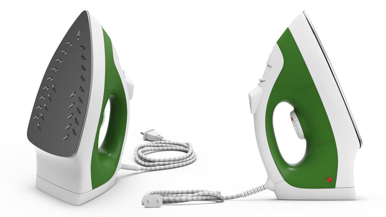 3D Steam Iron Green