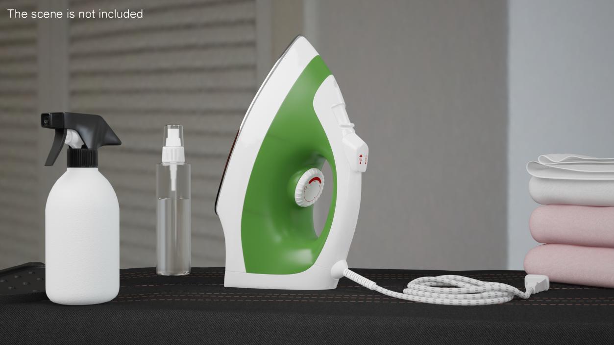 3D Steam Iron Green