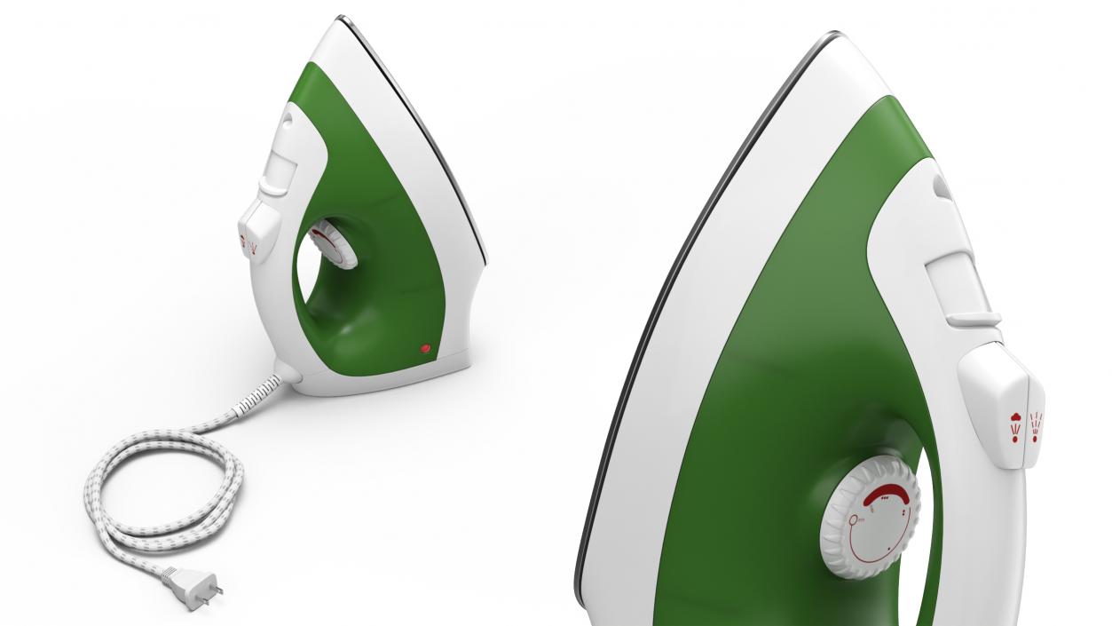 3D Steam Iron Green