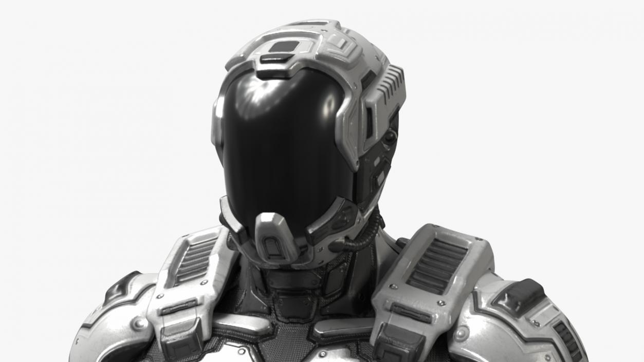 Futuristic Armored Robot Rigged for Maya 2 3D