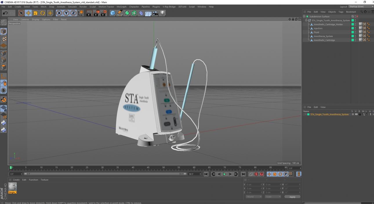 STA Single Tooth Anesthesia System 3D model