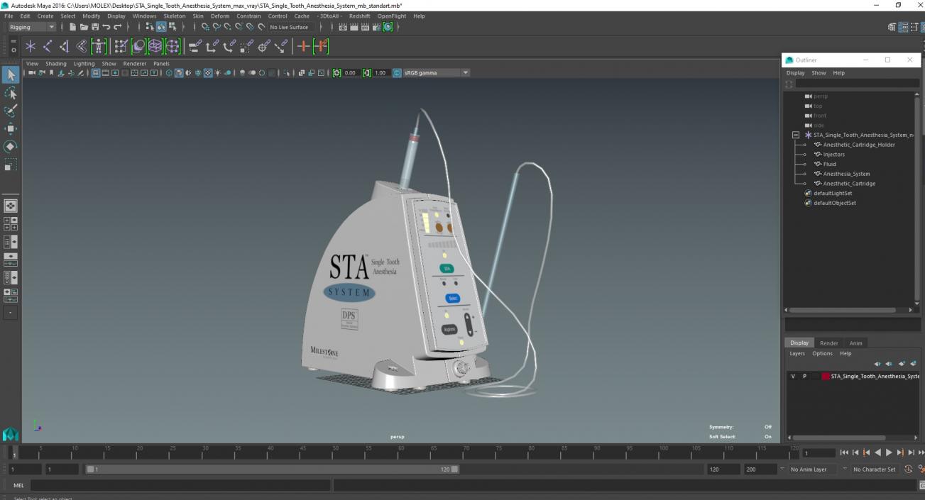 STA Single Tooth Anesthesia System 3D model