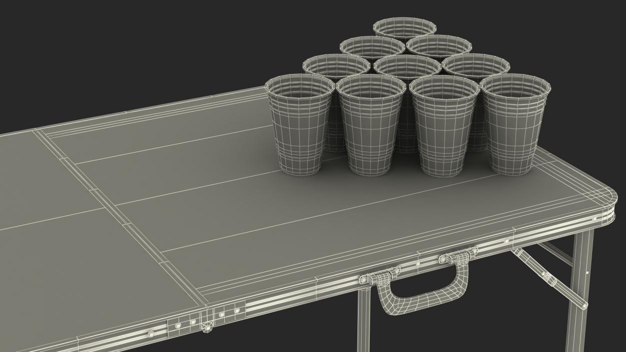 3D Portable Foldable Beer Pong Table model