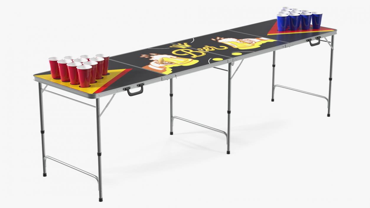 3D Portable Foldable Beer Pong Table model