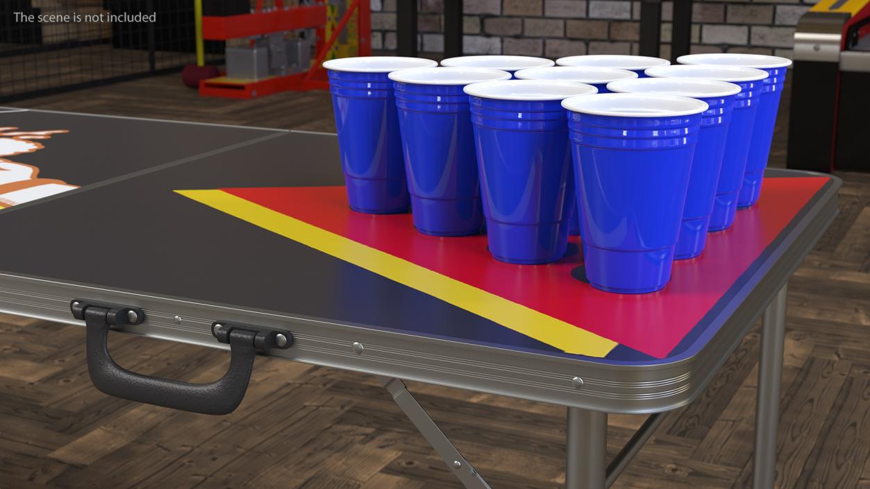 3D Portable Foldable Beer Pong Table model