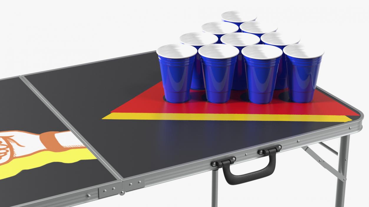 3D Portable Foldable Beer Pong Table model