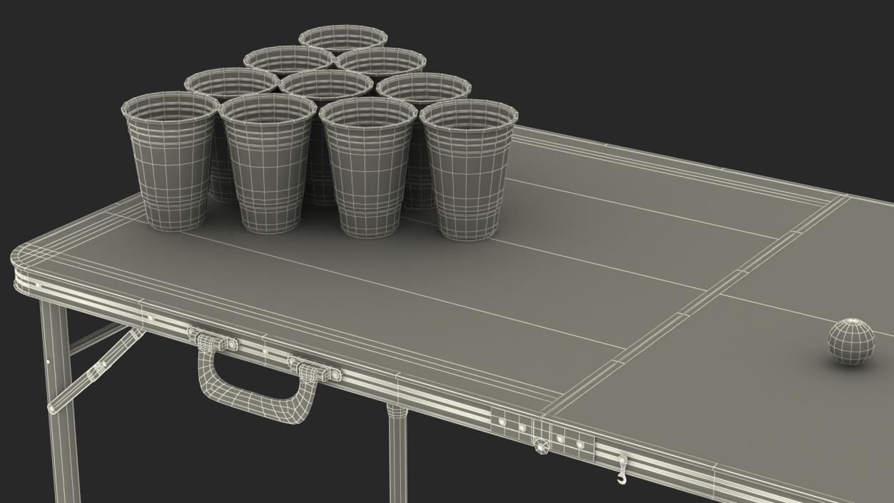 3D Portable Foldable Beer Pong Table model