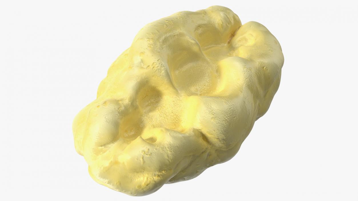 3D Yellow Chewed Bubble Gum with Teeth Marks