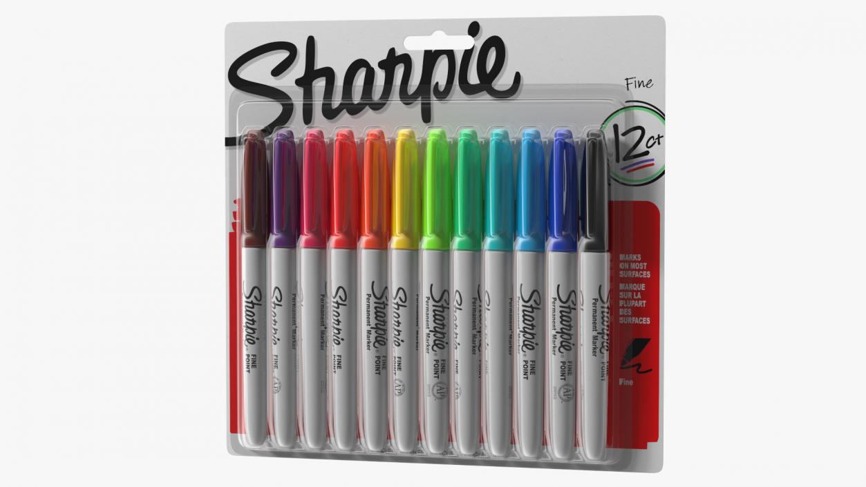 3D Sharpie Permanent Markers Collection