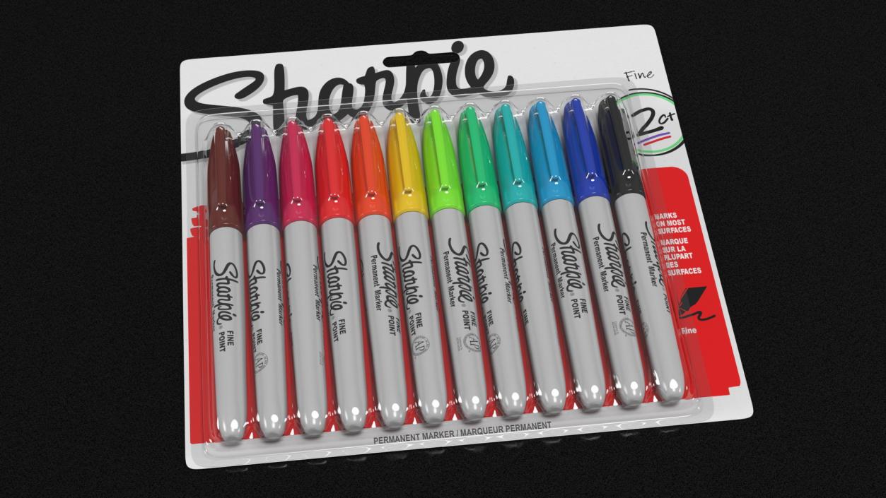 3D Sharpie Permanent Markers Collection