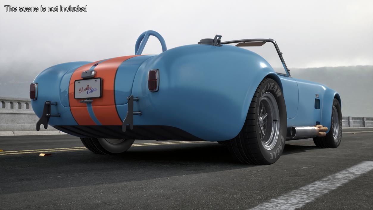 1965 Shelby Cobra Blue Rigged 3D model