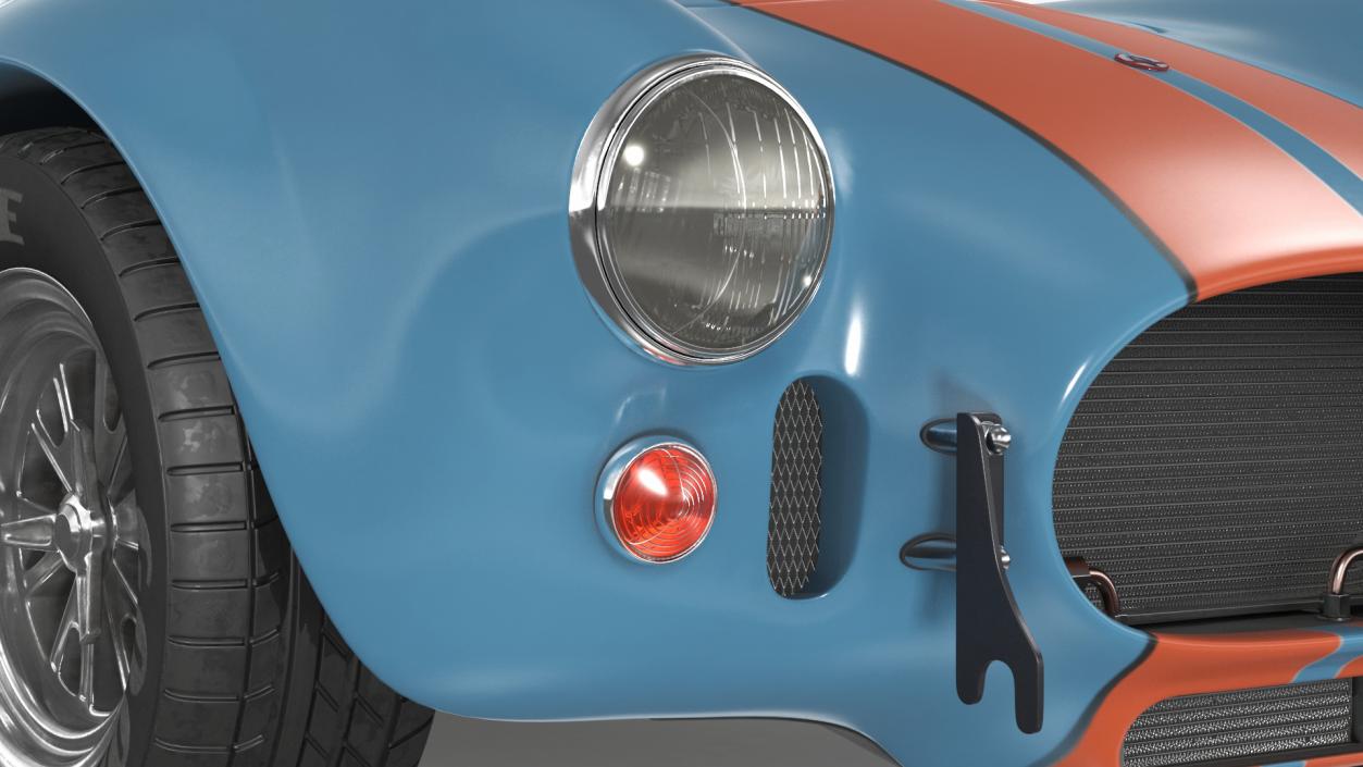 1965 Shelby Cobra Blue Rigged 3D model