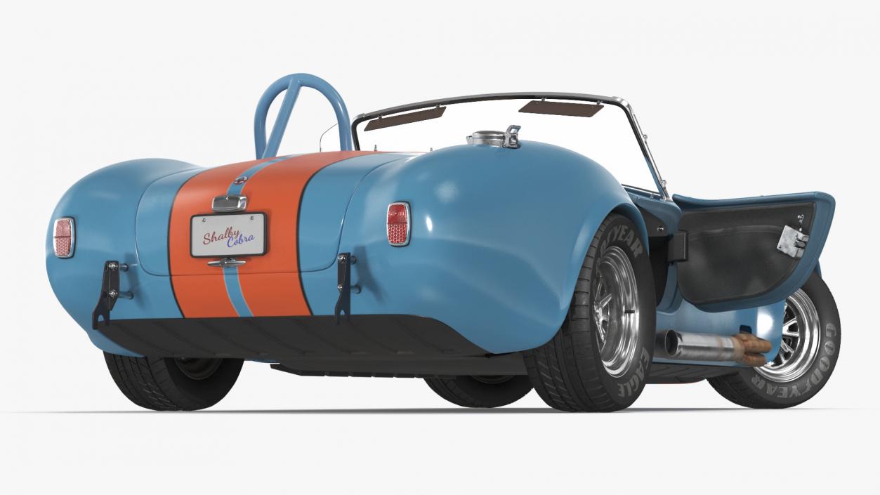 1965 Shelby Cobra Blue Rigged 3D model