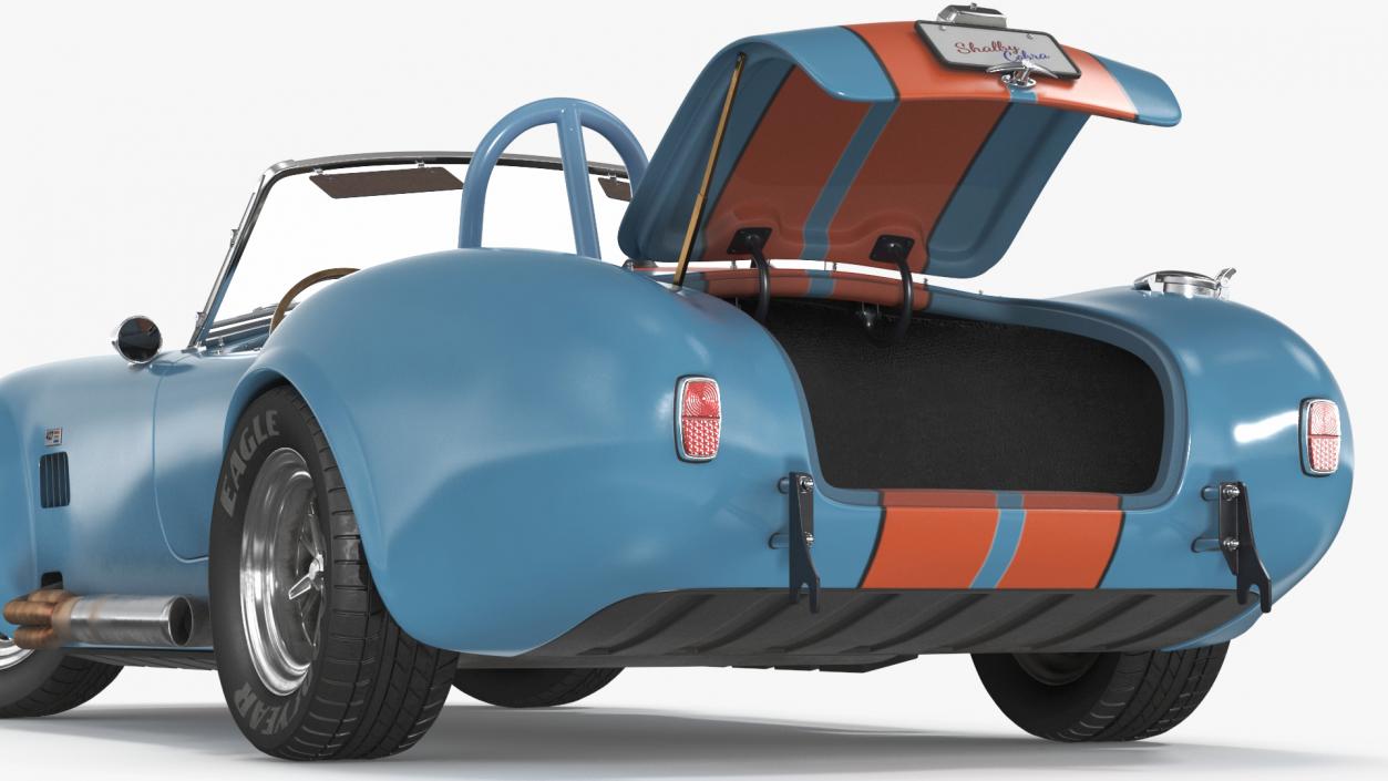 1965 Shelby Cobra Blue Rigged 3D model