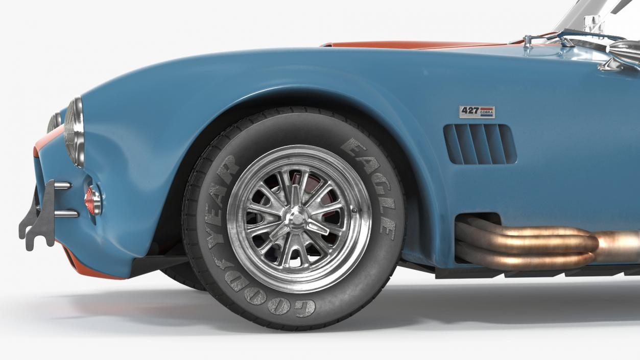 1965 Shelby Cobra Blue Rigged 3D model