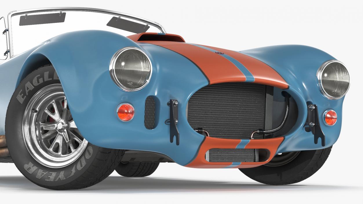 1965 Shelby Cobra Blue Rigged 3D model