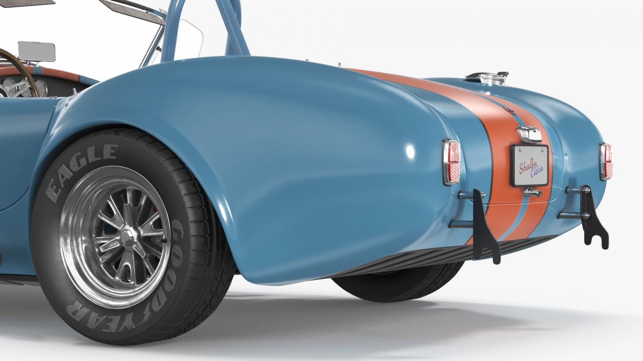 1965 Shelby Cobra Blue Rigged 3D model