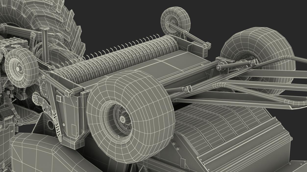 Tractor with New Holland Roll Belt 3D model