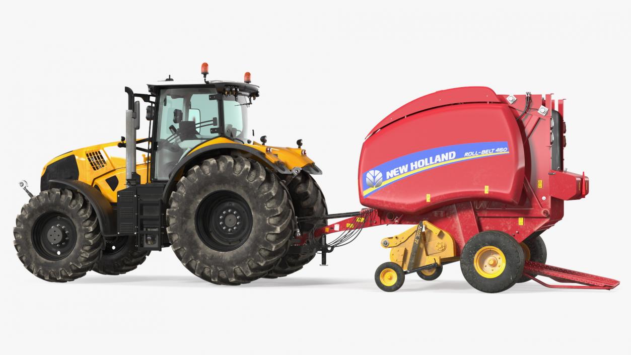 Tractor with New Holland Roll Belt 3D model