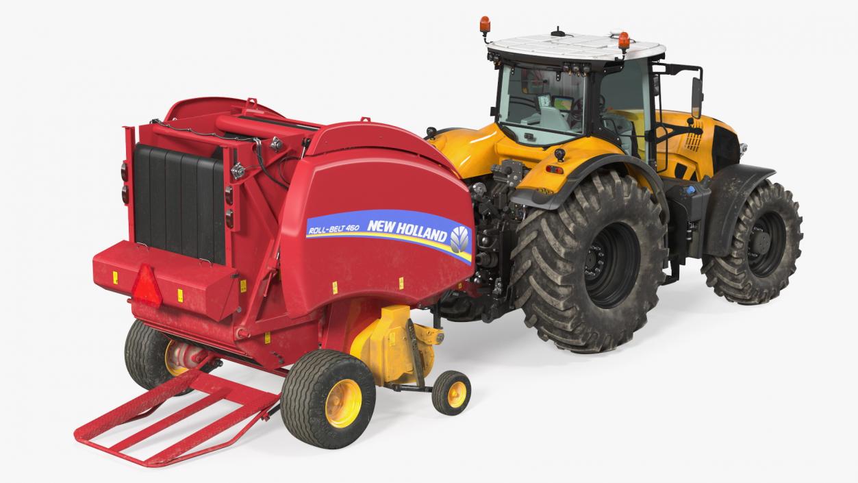 Tractor with New Holland Roll Belt 3D model