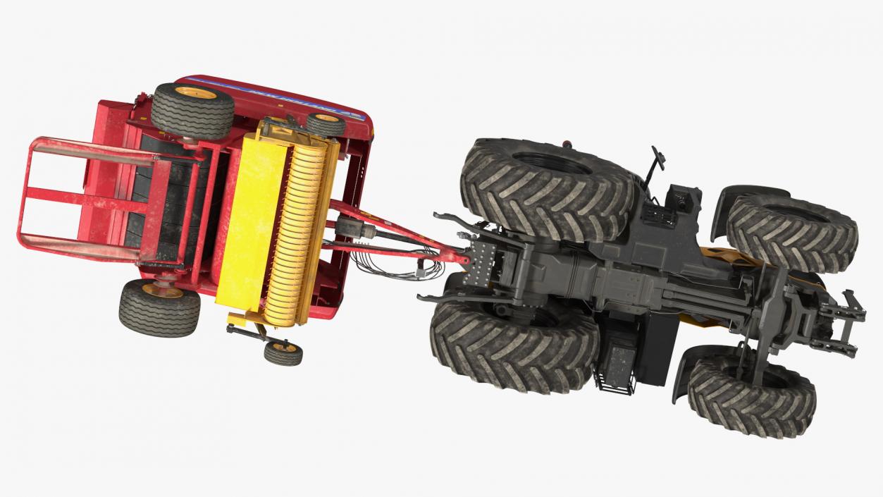 Tractor with New Holland Roll Belt 3D model