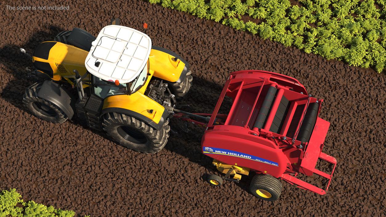 Tractor with New Holland Roll Belt 3D model