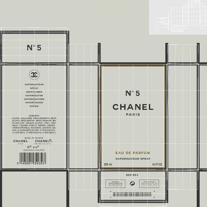 Parfum Box Chanel No 5 200 ml 3D model