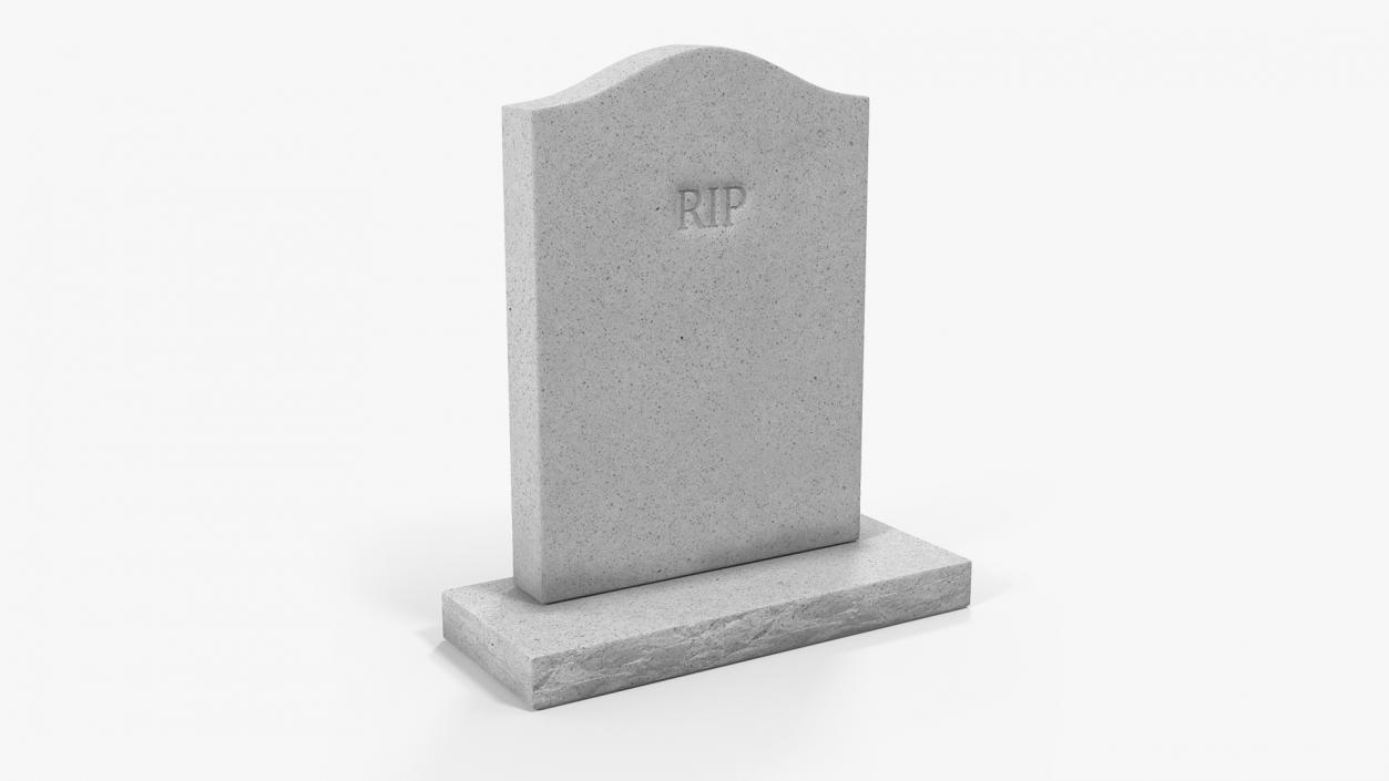 3D Granite Gravestone model