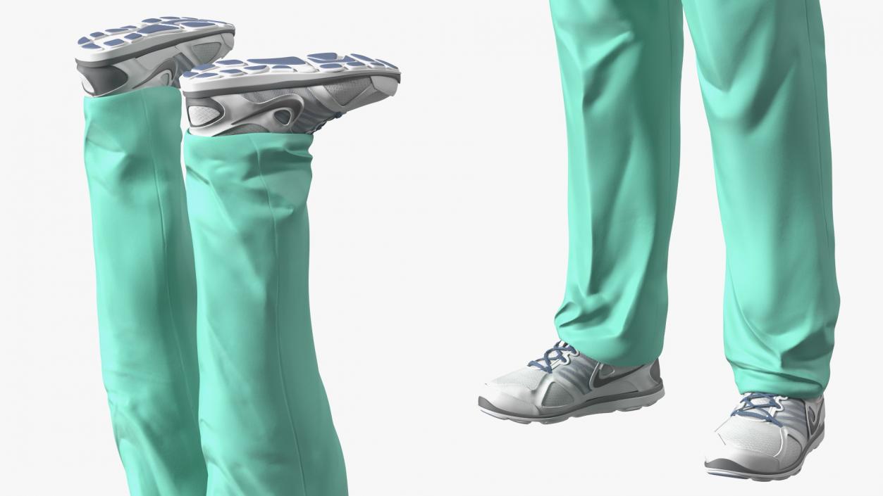 3D Male Doctor wearing Gloves