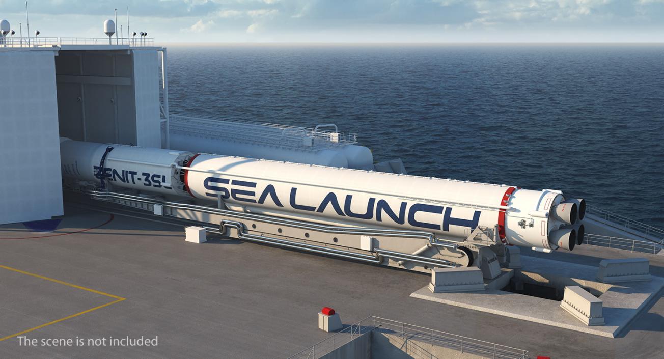 Sea Launch Platform Odyssey Rigged 3D model