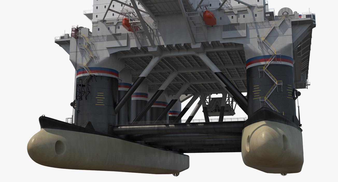 Sea Launch Platform Odyssey Rigged 3D model