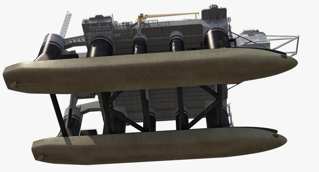 Sea Launch Platform Odyssey Rigged 3D model