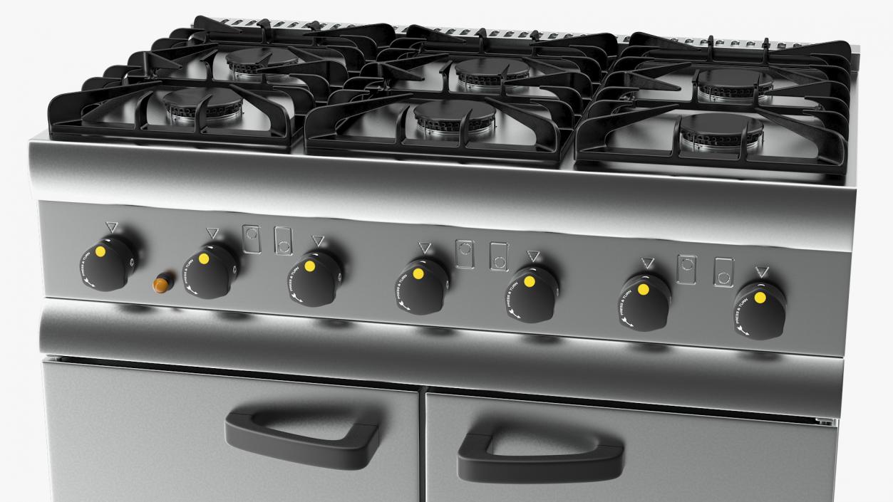 3D Inox Kitchen Gas Owen