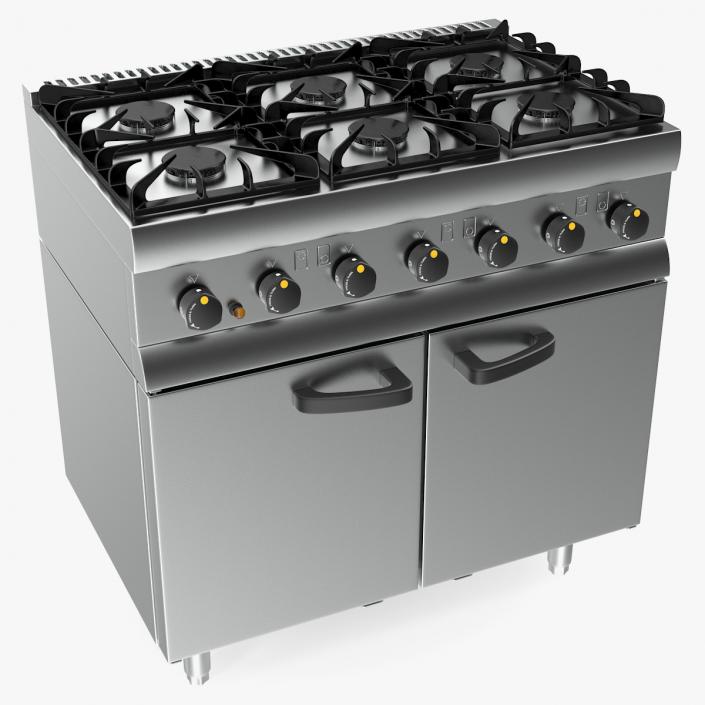 3D Inox Kitchen Gas Owen