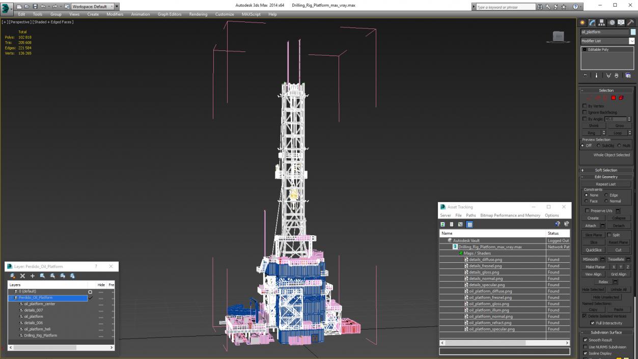 3D Drilling Rig Platform