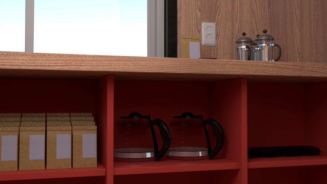 3D model Equipped Container Coffee Shop