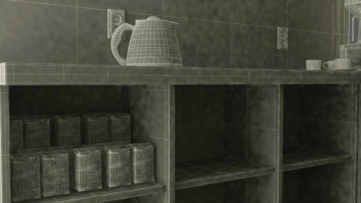 3D model Equipped Container Coffee Shop