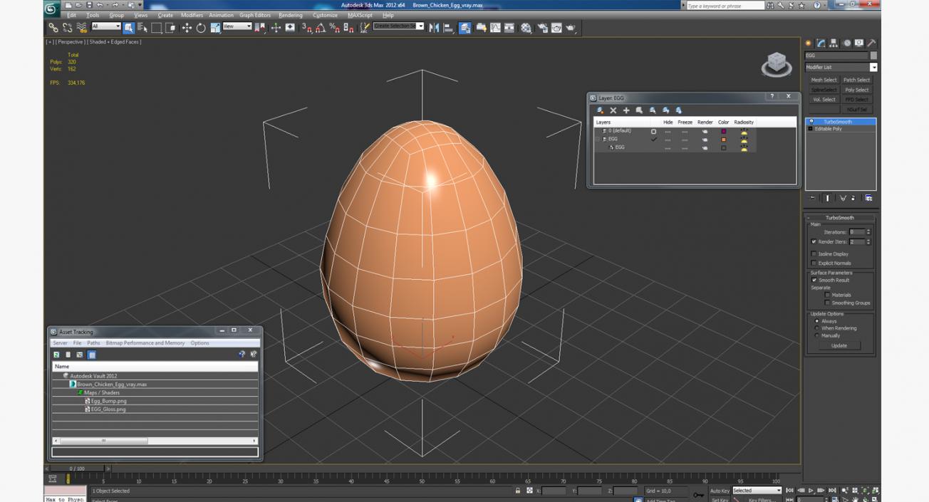 Brown Chicken Egg 3D