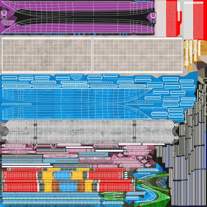 3D model Jukung Boat Colorful