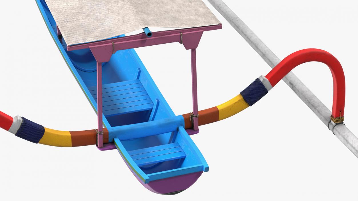 3D model Jukung Boat Colorful