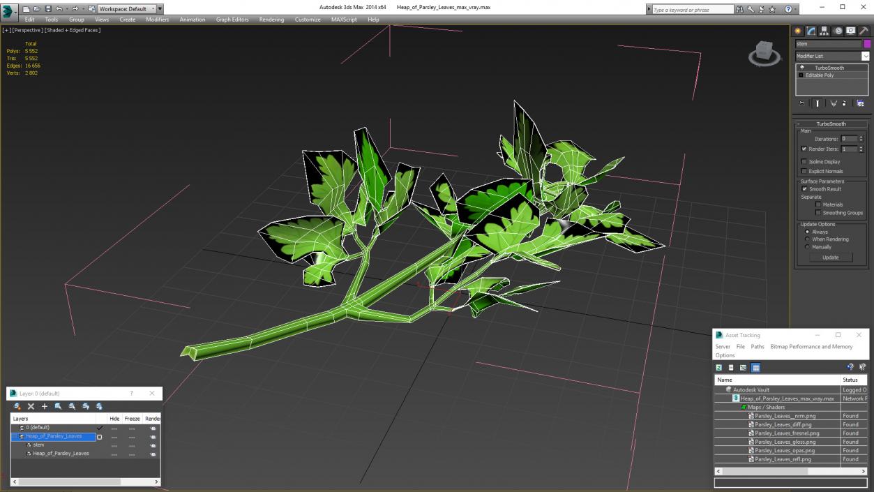 Heap of Parsley Leaves 3D